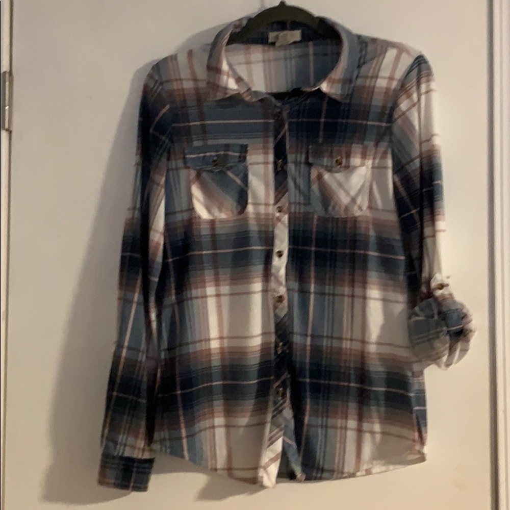 Mauve + Blue Plaid